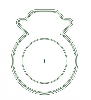 Форма для печенья Кольцо с бриллиантом 2